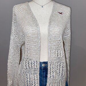 Hollister Cozy Beige Open Knit Sweater y2k size Small